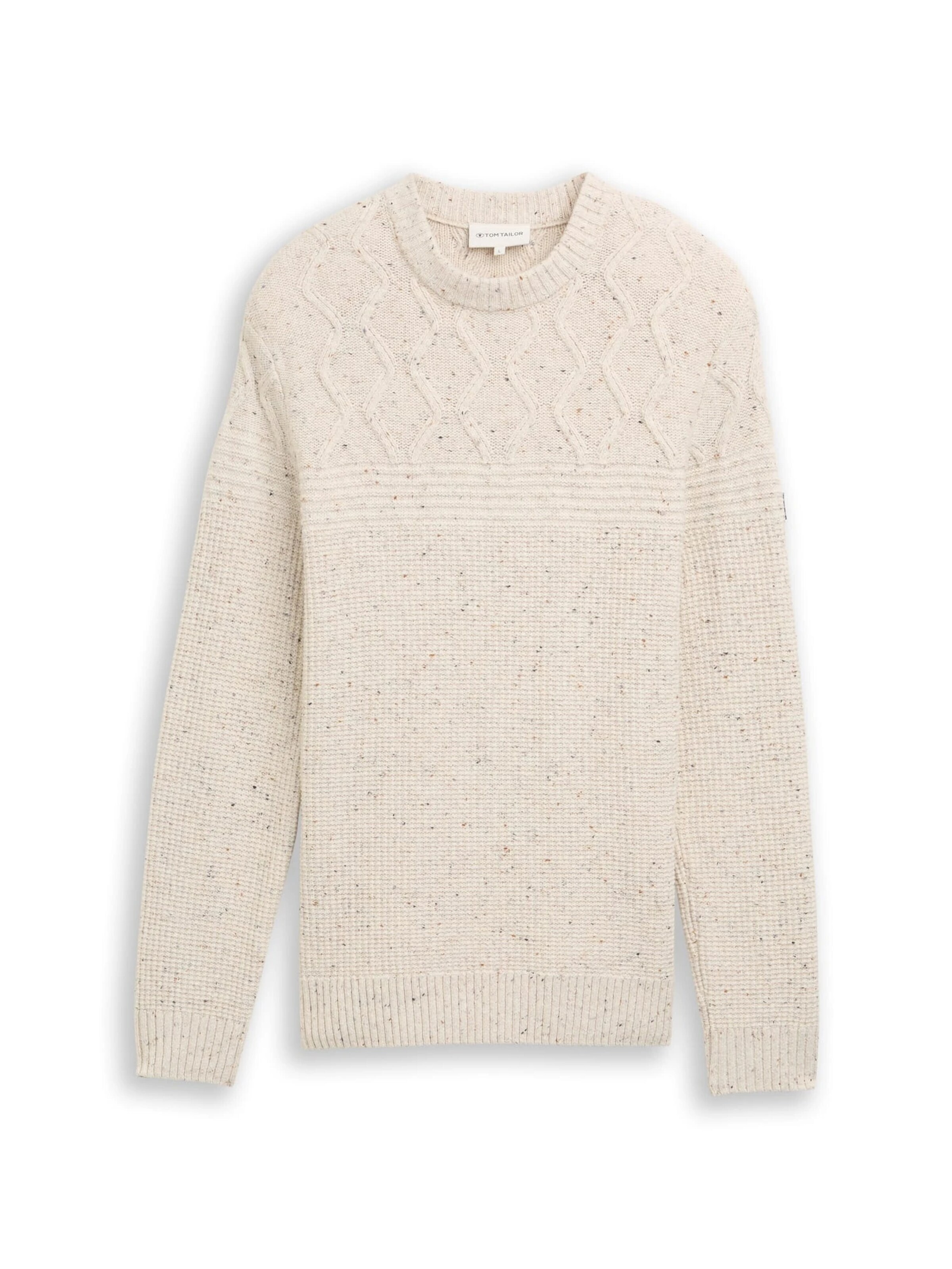 TOM TAILOR Sweater in Beige: front