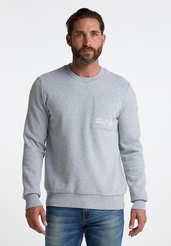 DreiMaster MaritimSweater majica 'Bridgeport' - siva boja: prednji dio
