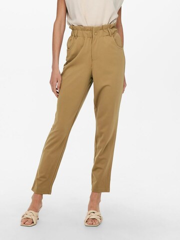 ONLY Tapered Pants 'ONLPOPTRASH-OVA LIFE' in Brown