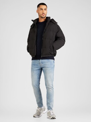 UNITED COLORS OF BENETTON Winter Jacket in Black