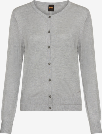 BOSS Orange Strickjacke in Grau: Vorderseite
