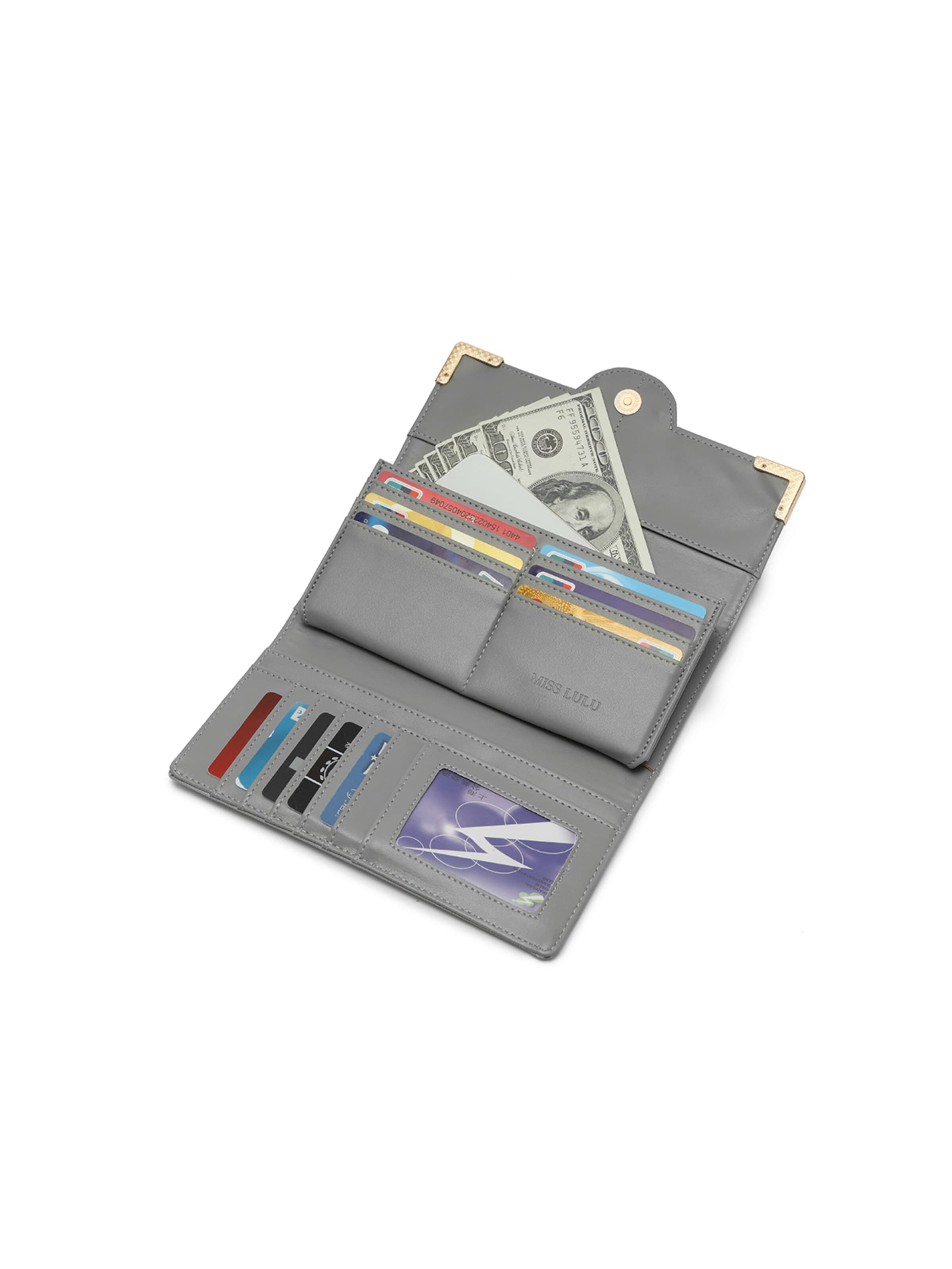 Miss Lulu Wallet in Grey