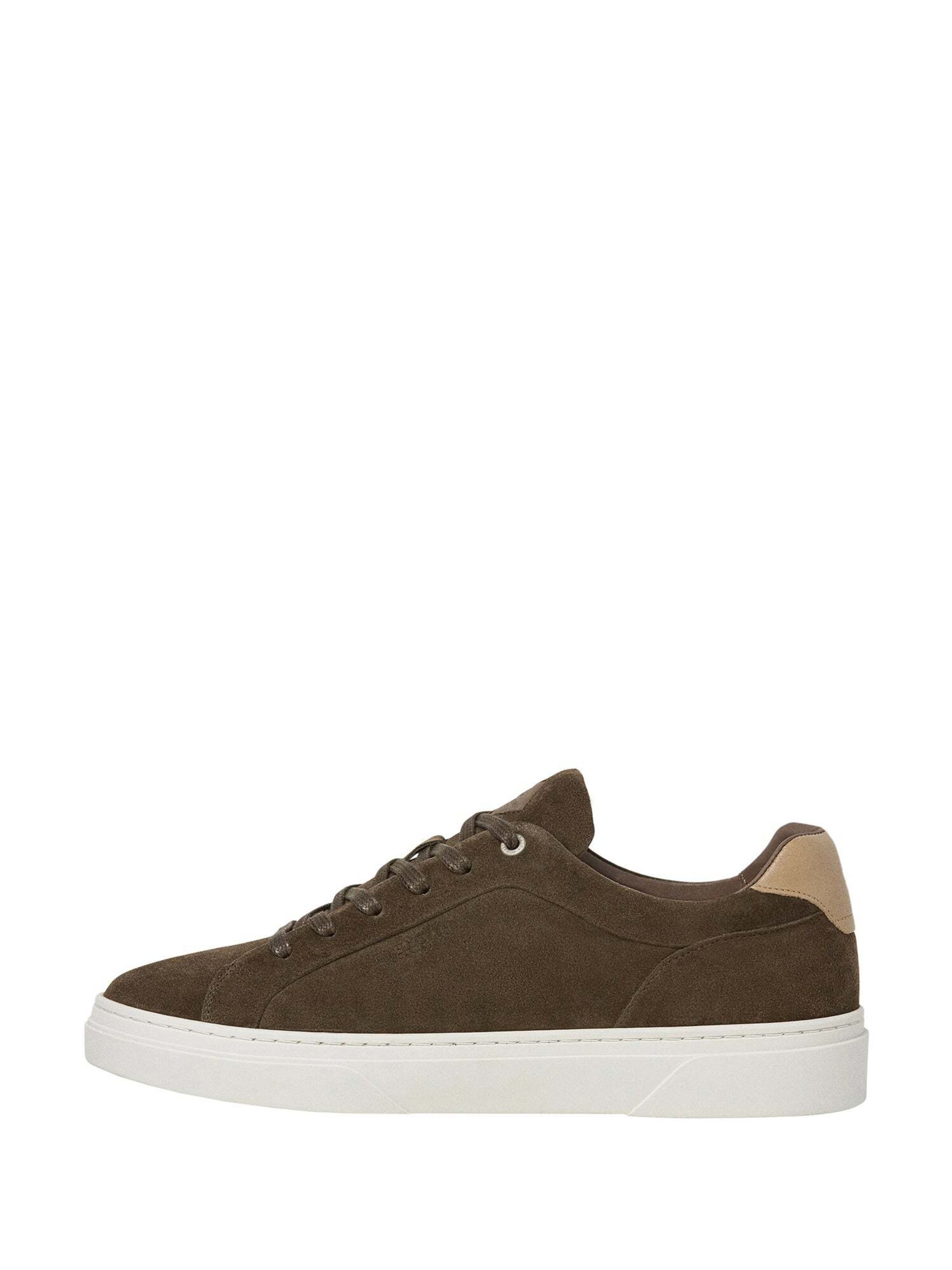 Sneaker bassa 'Hackney Destine' di Hackett London in verde: frontale