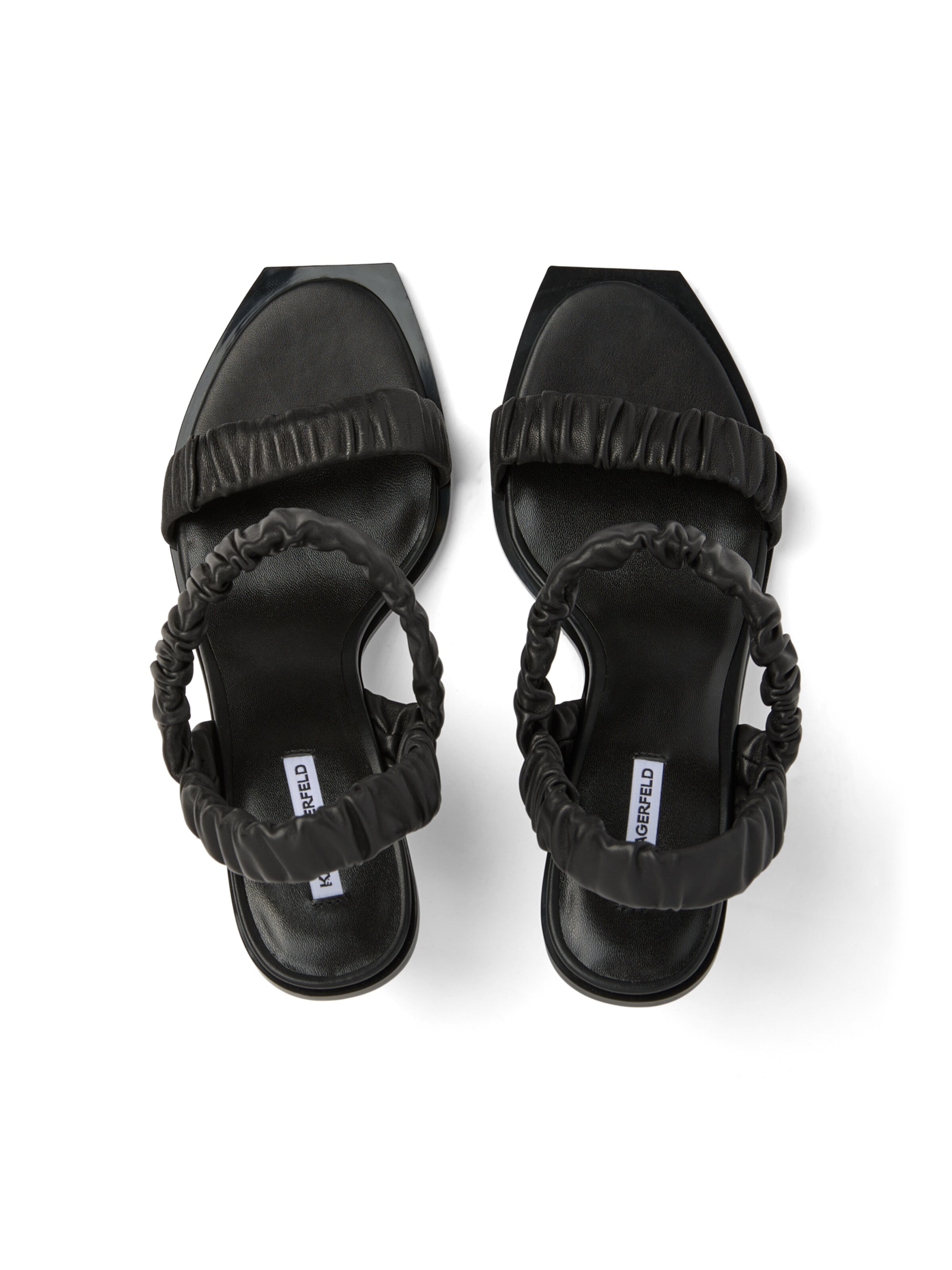 melns Karl Lagerfeld Vaļējas augstpapēžu kurpes ' IKON '