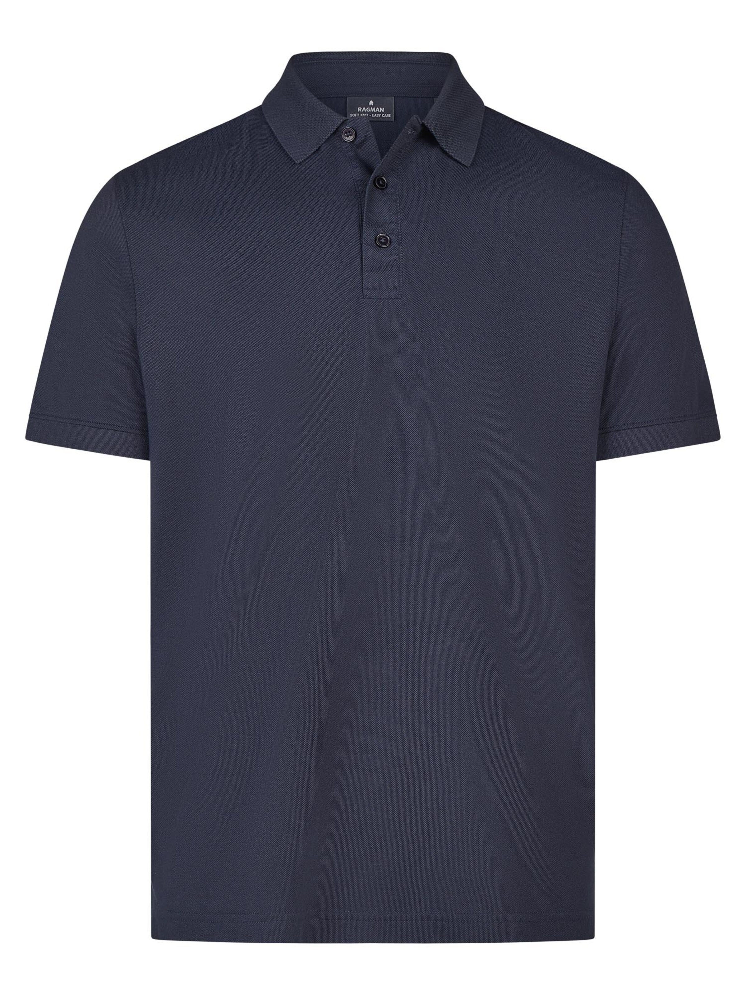 Ragman Shirt 'Basic' in Blauw: voorkant