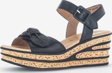 GABOR Strap Sandals in Black: front