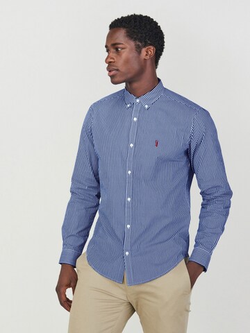 Coupe regular Chemise Next en bleu : devant