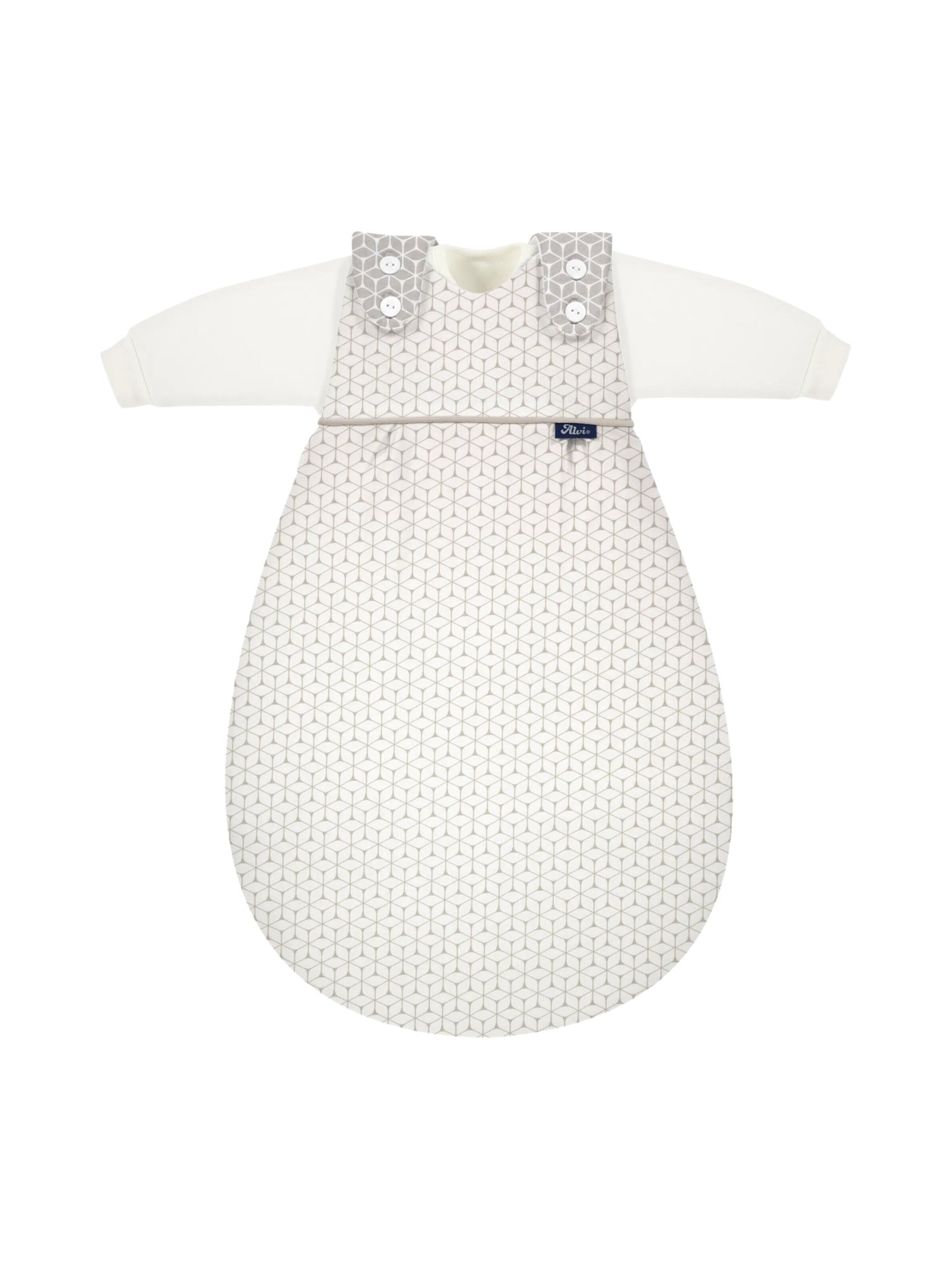 ALVI Schlafsack 'Schlafsack Baby-Mäxchen 3-teilig Baumwolle'‌‌‌‌ in Grau: Vorderseite