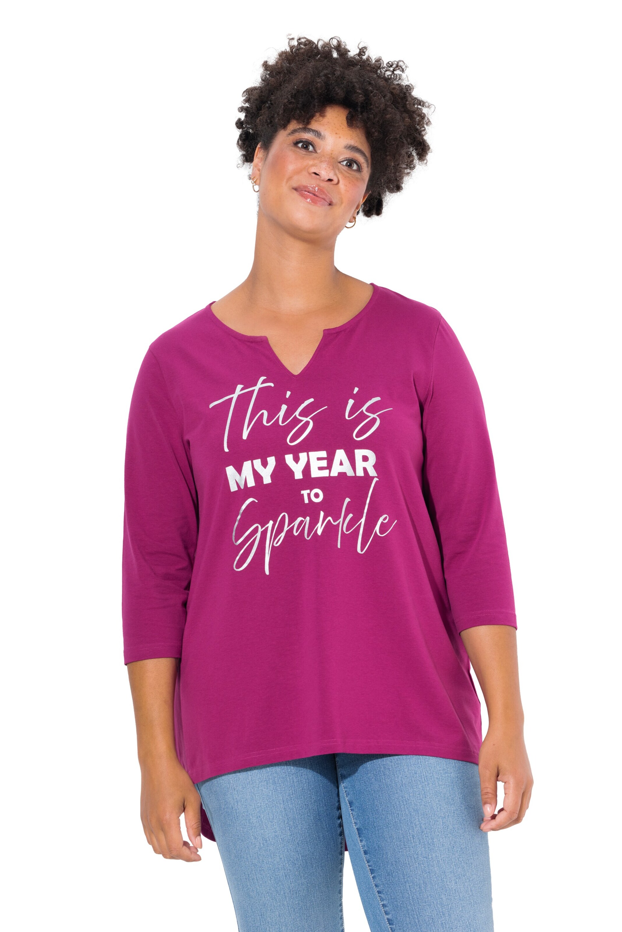 T-shirt Janet & Joyce en rose : devant