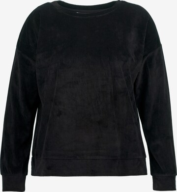 Sweat-shirt Ulla Popken en noir : devant