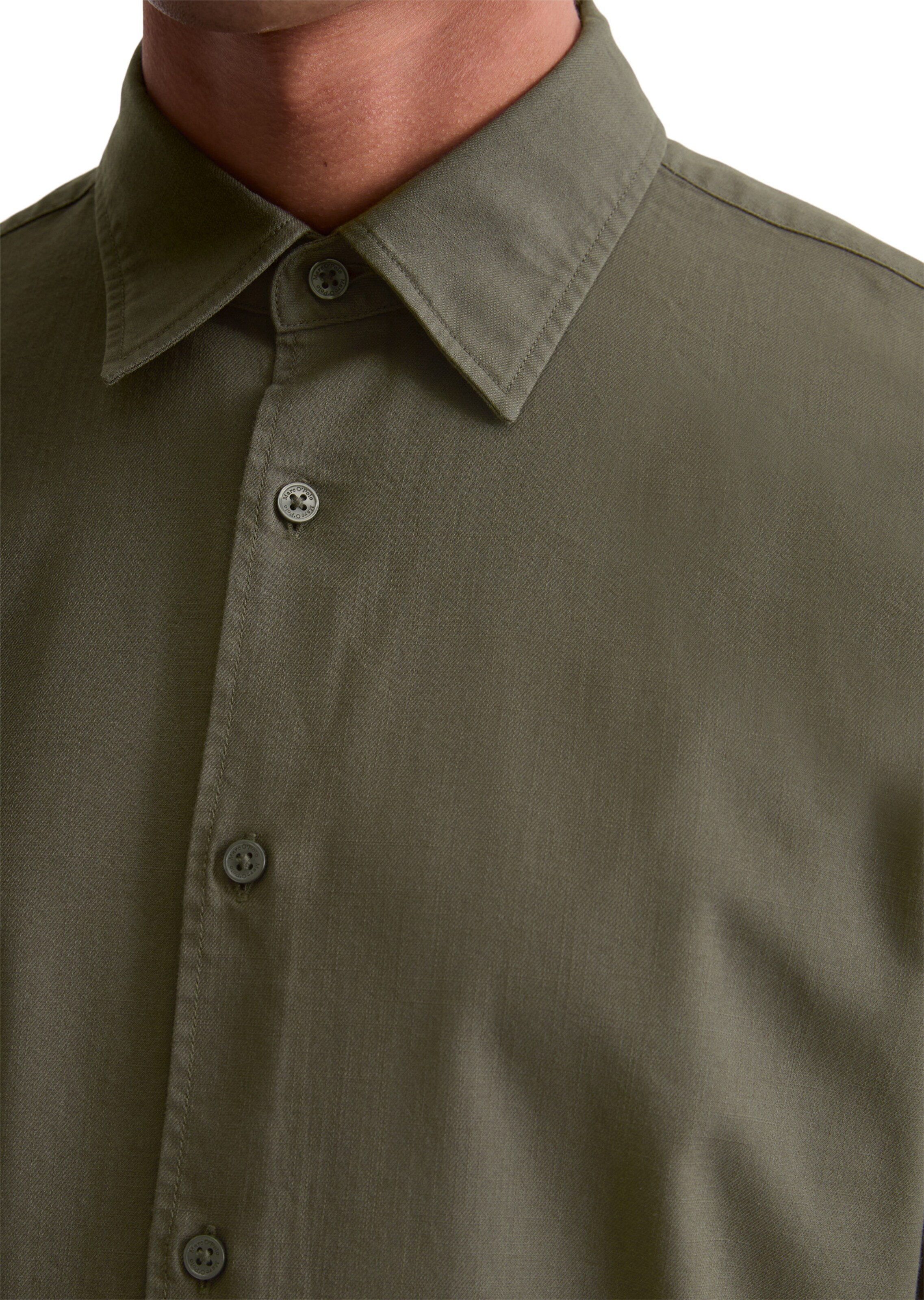 Marc O'Polo Slim fit Button Up Shirt in Green