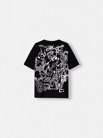 Bershka Shirt in Zwart