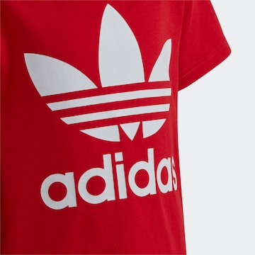 T-Shirt 'Adicolor Trefoil' ADIDAS ORIGINALS en rouge