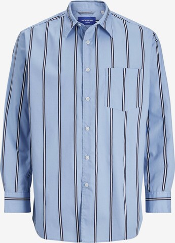 JACK & JONES Comfort fit Button Up Shirt in Blue: front