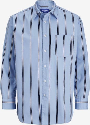 JACK & JONES Button Up Shirt in Blue: front