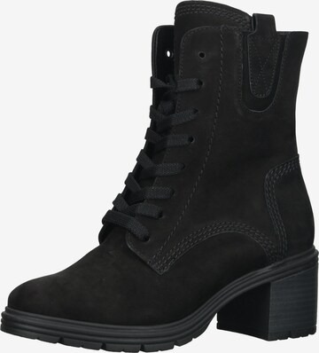 GABOR Lace-Up Ankle Boots in Black: front