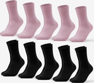 Occulto Socken 'Bambus Paulina' in rosa / schwarz, Produktansicht