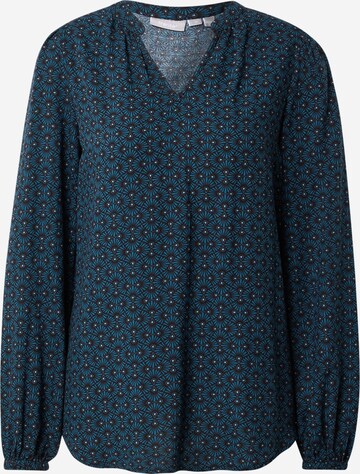 Fransa Blouse 'GLOW' in Blauw: voorkant