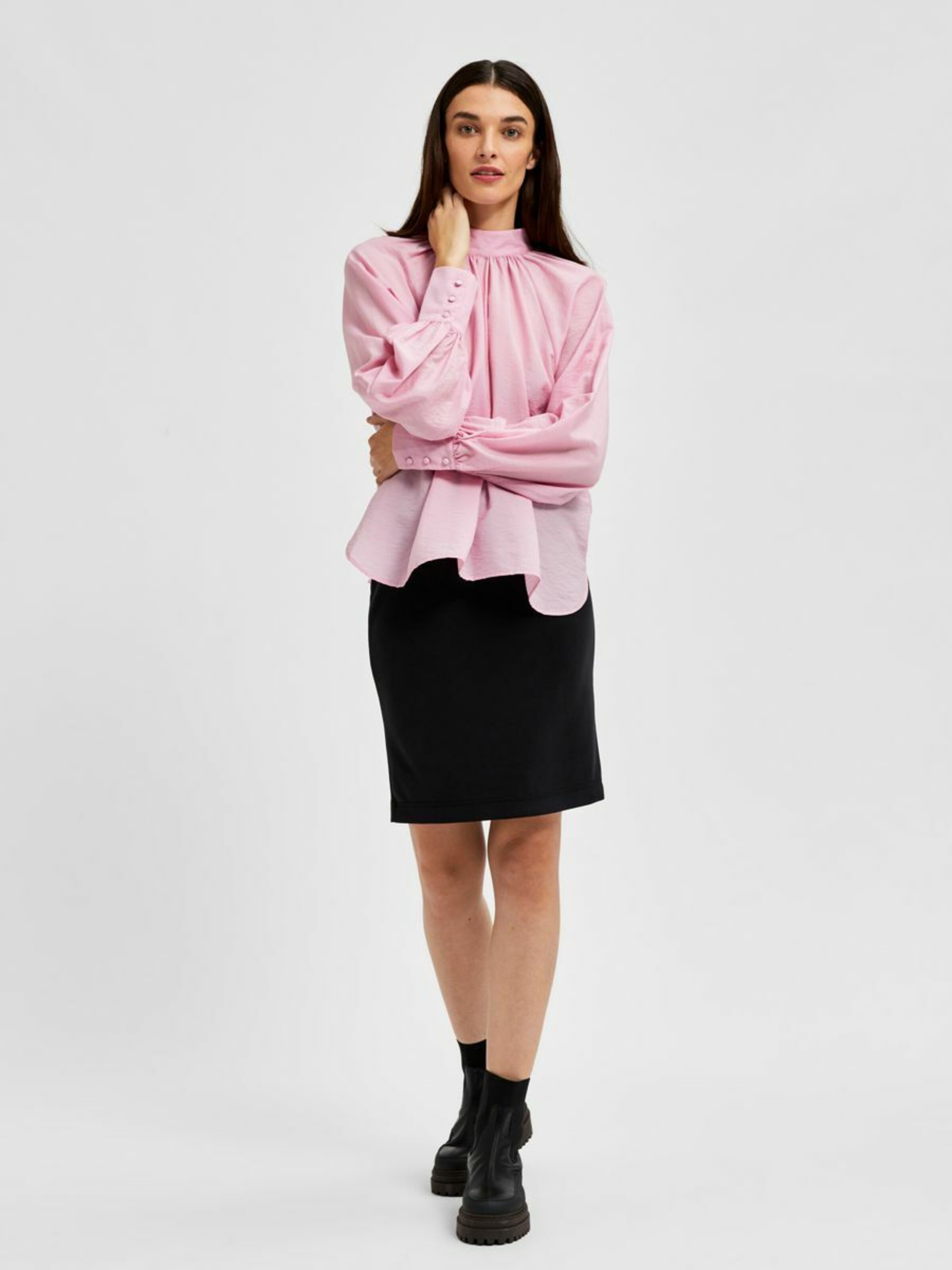 Frauen Große Größen SELECTED FEMME Bluse in Pink - UL07229 Frauen Große Größen SELECTED FEMME Bluse in Pink - UL07229