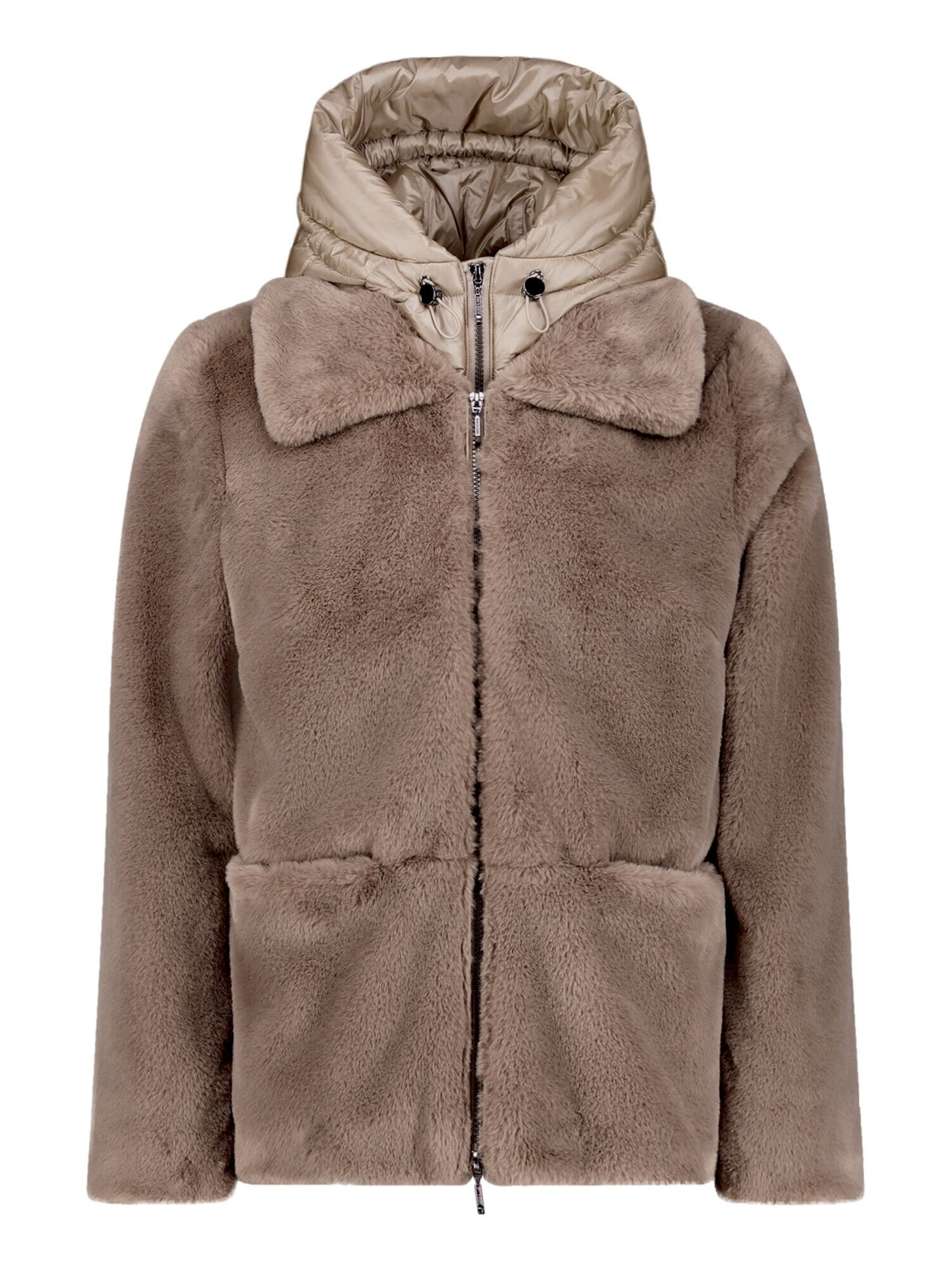 Veste d’hiver Amber & June en marron : devant