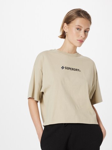 T-shirt Superdry en beige : devant