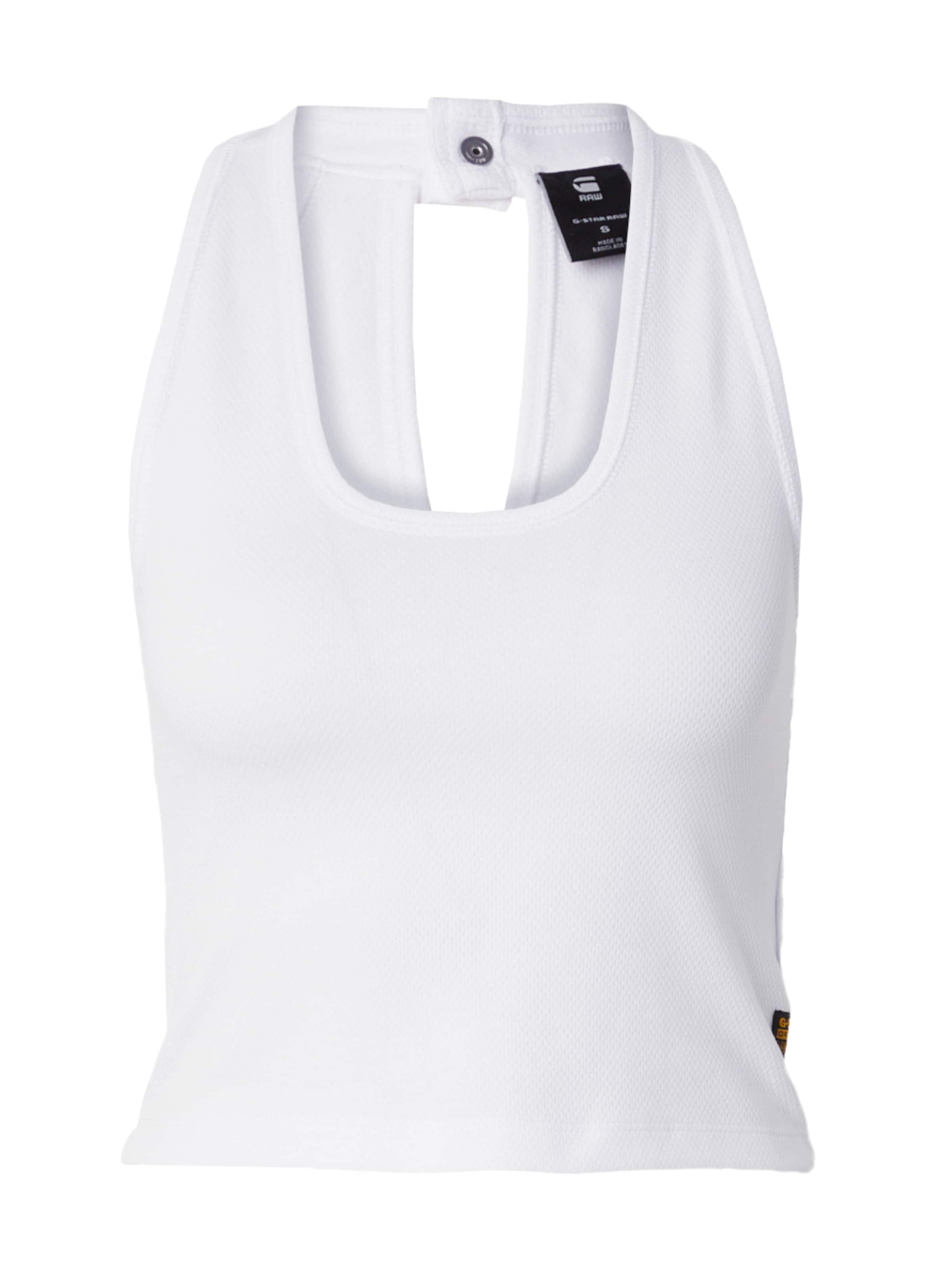 G-STAR Topp, värv valge: eest vaates