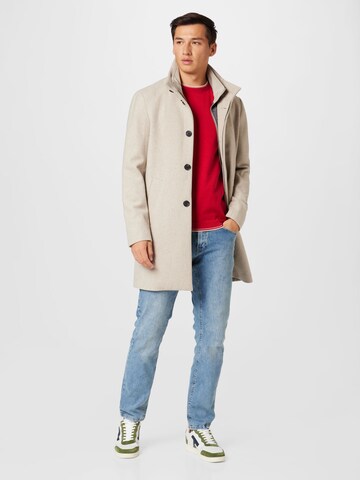 Matinique Regular fit Between-Seasons Coat 'Harvey' in Beige