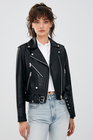 Derimod Between-season jacket in Black: front