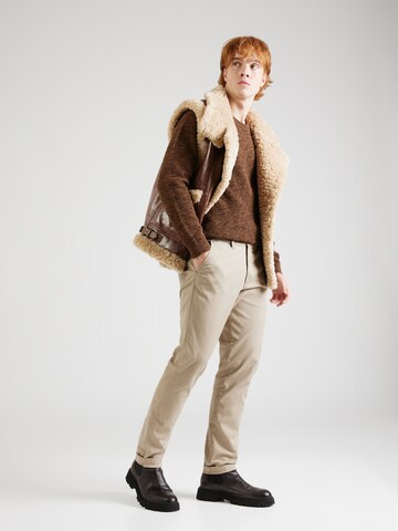 SELECTED HOMME Sweater 'Vince' in Brown