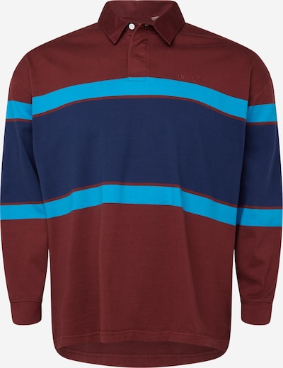 LEVI'S ® Shirt 'Stay Loose Rugby' in de kleur Marine / Lichtblauw / Bourgogne, Productweergave
