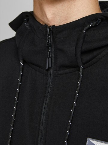 JACK & JONES - Sudadera con cremallera 'JCOAir' en negro