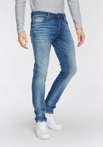 Coupe slim Jean 'Glenn' JACK & JONES en bleu : devant