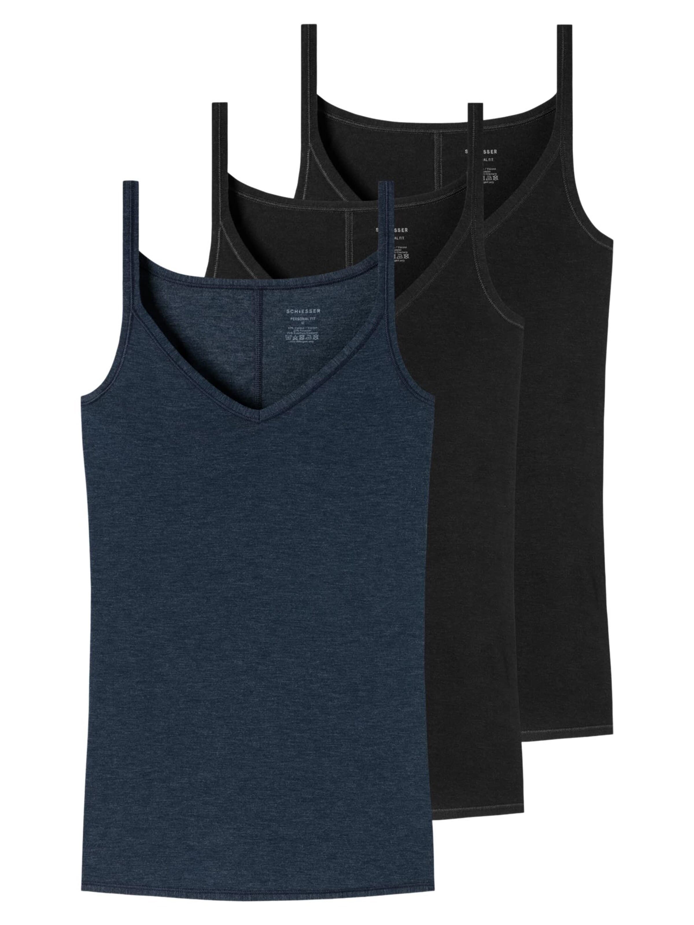 SCHIESSER Unterhemd 'Personal Fit'‌‌‌‌‌‌‌‌ in Blau: Vorderseite