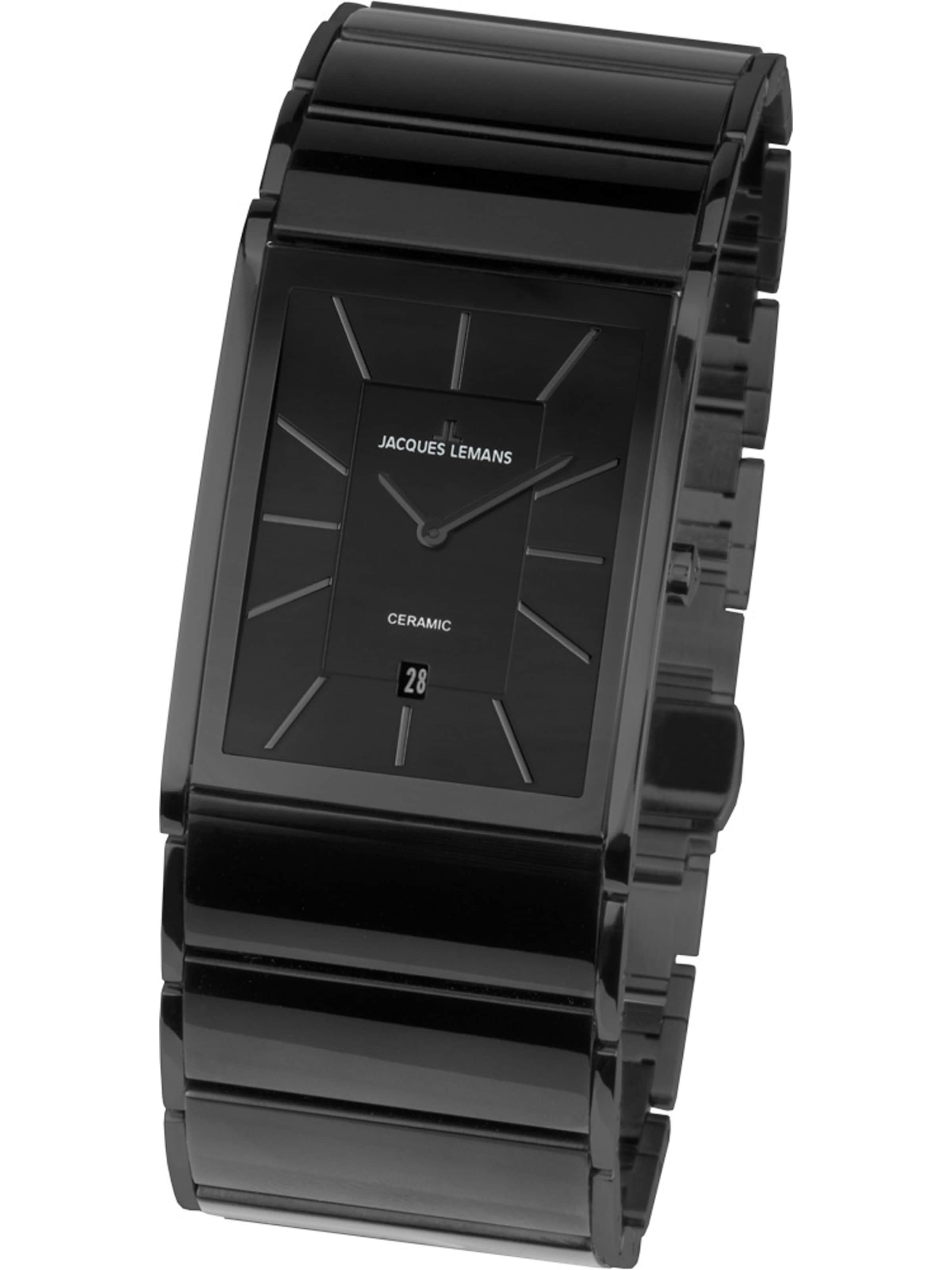 Jacques Lemans Analog Watch in Black: front