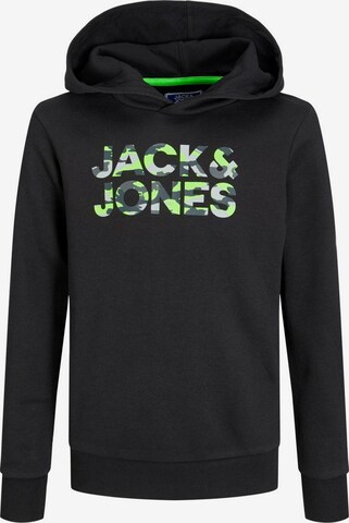 Jack & Jones Junior Μπλούζα φούτερ 'Miles' σε μαύρο: μπροστά
