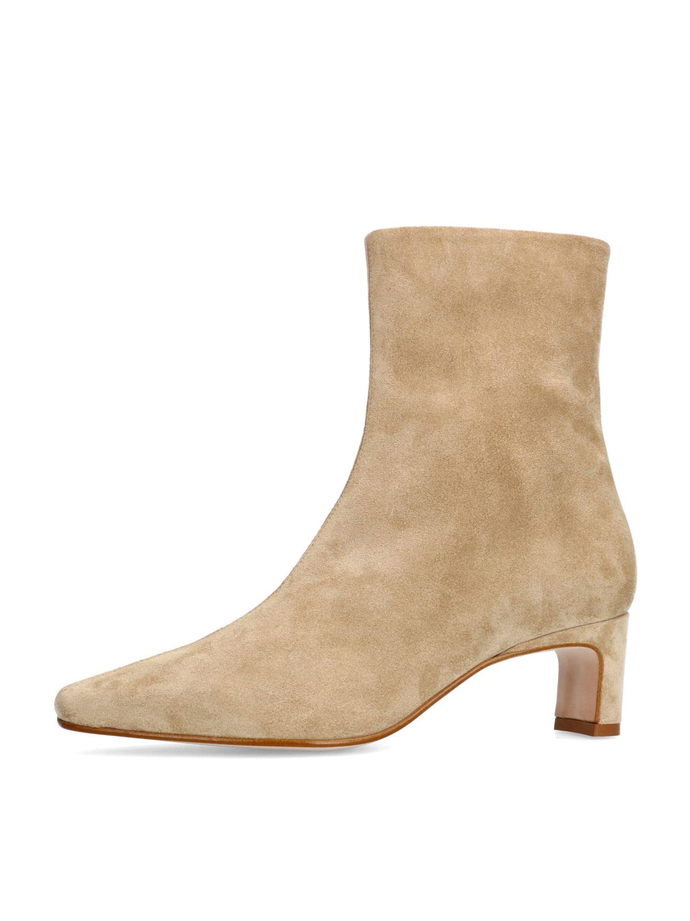 MANFIELD Ankle Boots in Beige: front