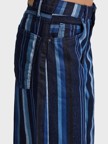 IT'S BASIC Baggy Jeans 'STRIPED SUPER BAGGY MID RISE JEANS'‌‌‌‌‌ in Blau