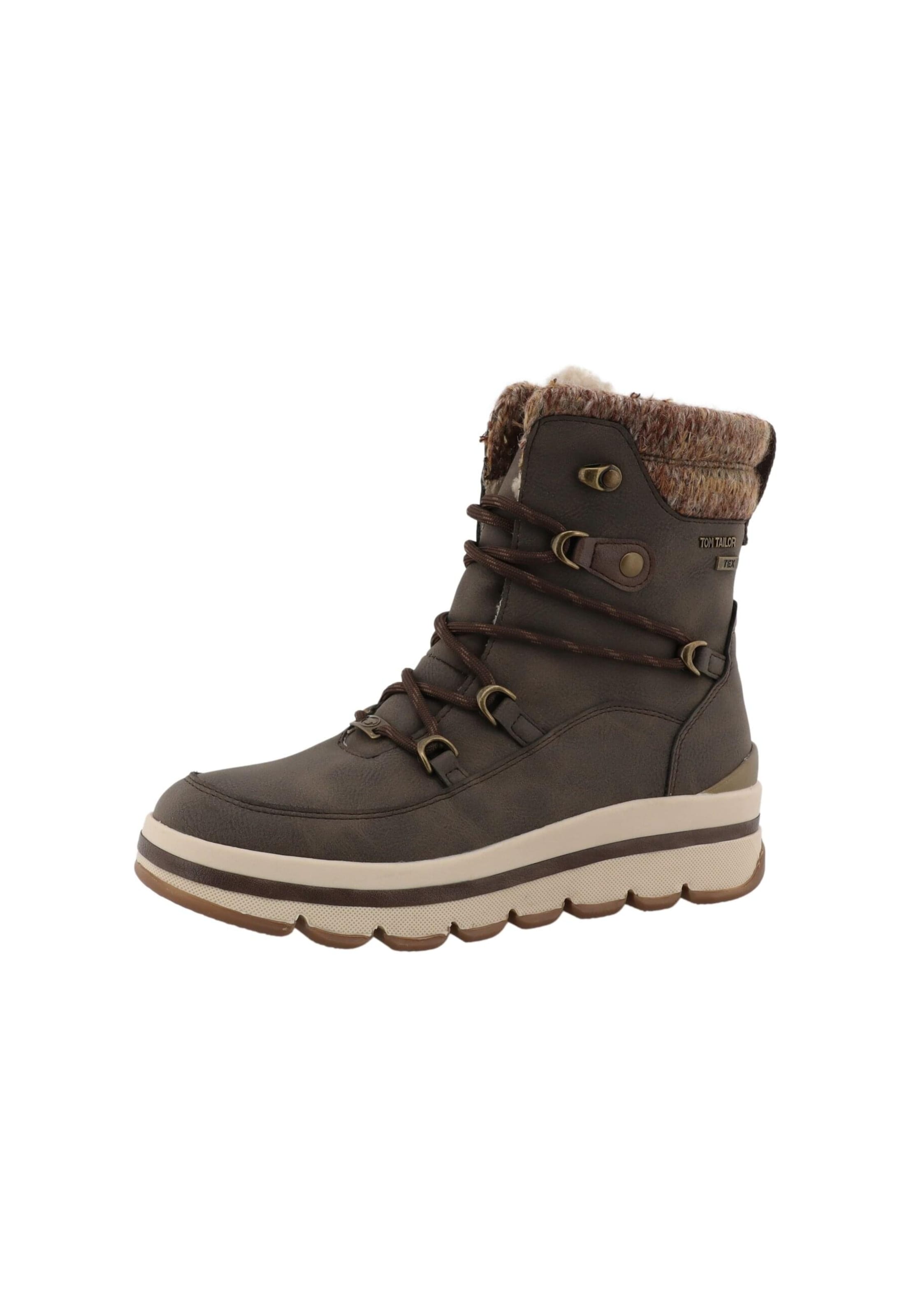 TOM TAILOR Snowboots in Bruin: voorkant