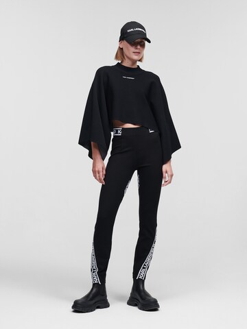 Karl Lagerfeld Sweter ' Scarf ' w kolorze czarny