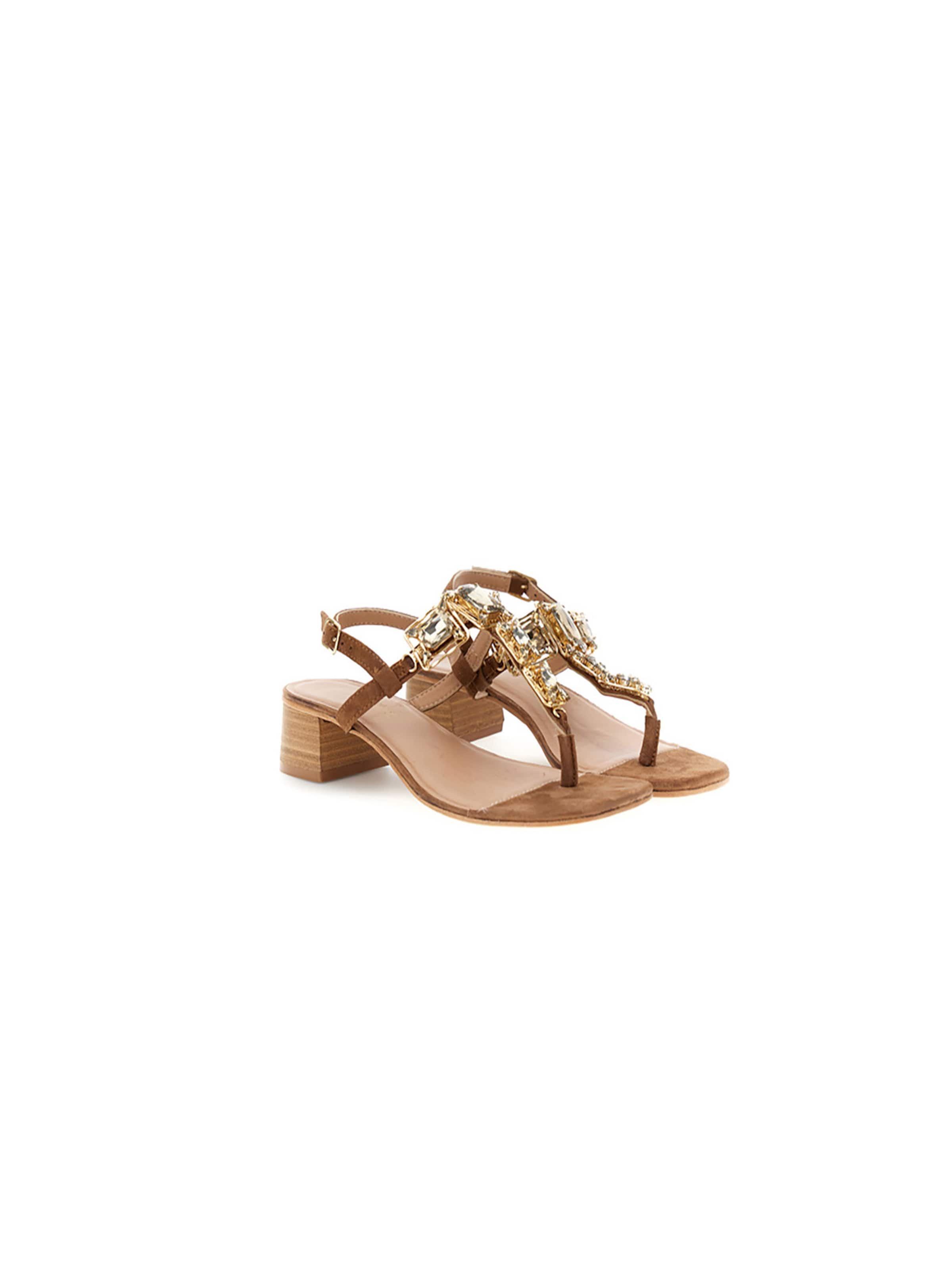 CAFè NOIR T-bar sandals in Brown