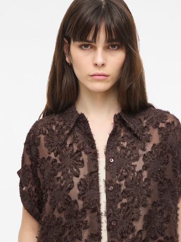 VILA ROUGE EDIT Blouse 'VIKYOTO' in Brown