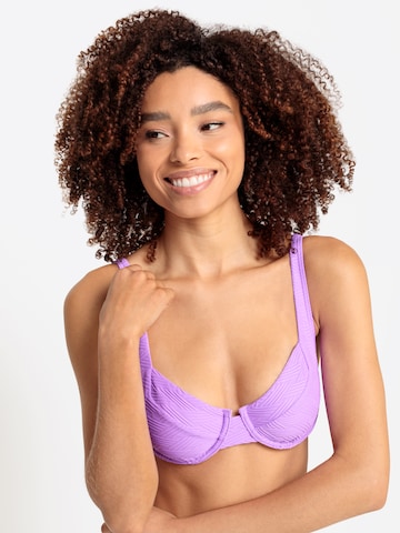 SUNSEEKER T-shirt Bikiniöverdel i lila: framsida