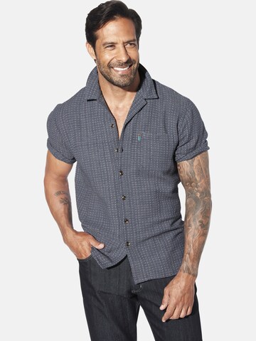 Fit confort Chemise 'Leifbor' Jan Vanderstorm en bleu : devant