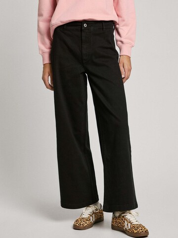 Pepe Jeans Wide leg Trousers 'Tania' in Black: front