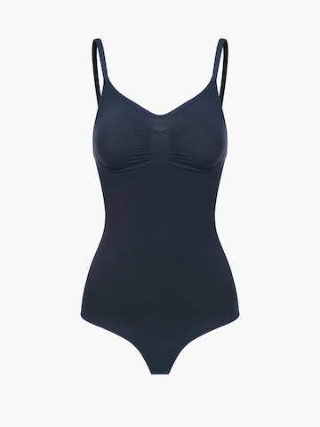 cfab - Body moldeador 'Sculpting Shapewear mit String' en azul: frente