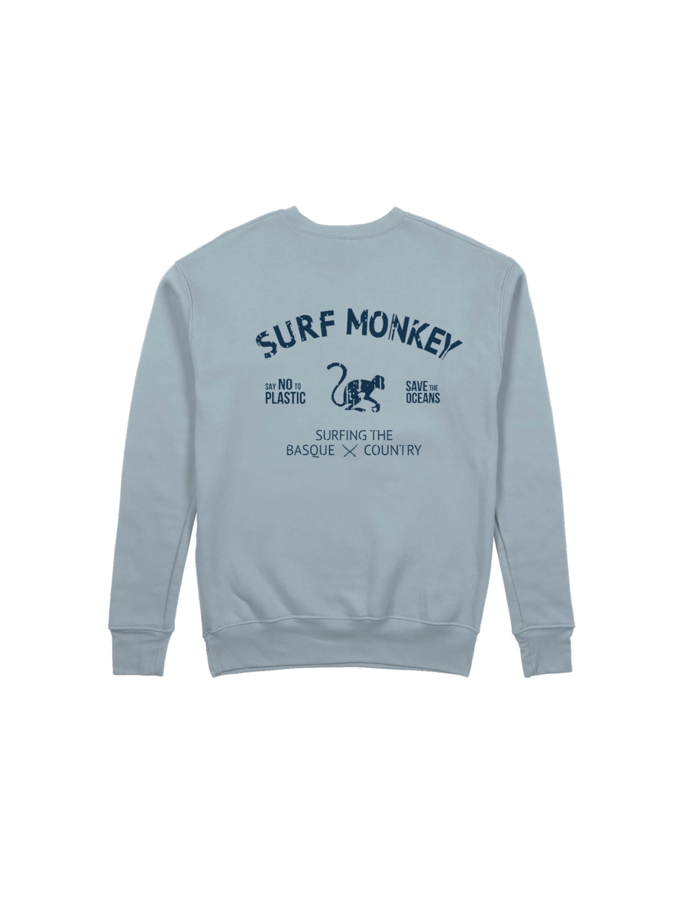 Surf Monkey - Sudadera 'Rette das Ozean' en azul: frente