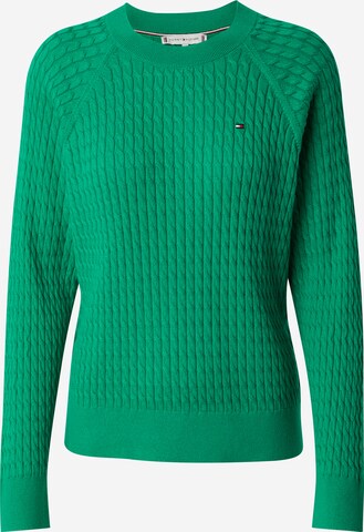 TOMMY HILFIGER Sweter w kolorze zielony: przód