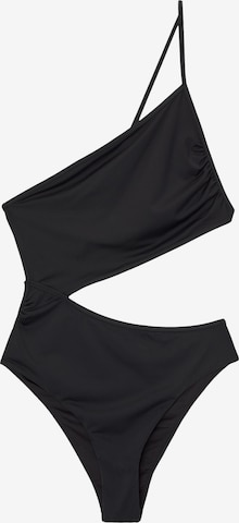 Pull&Bear Bustier Fürdőruhák - fekete: elől