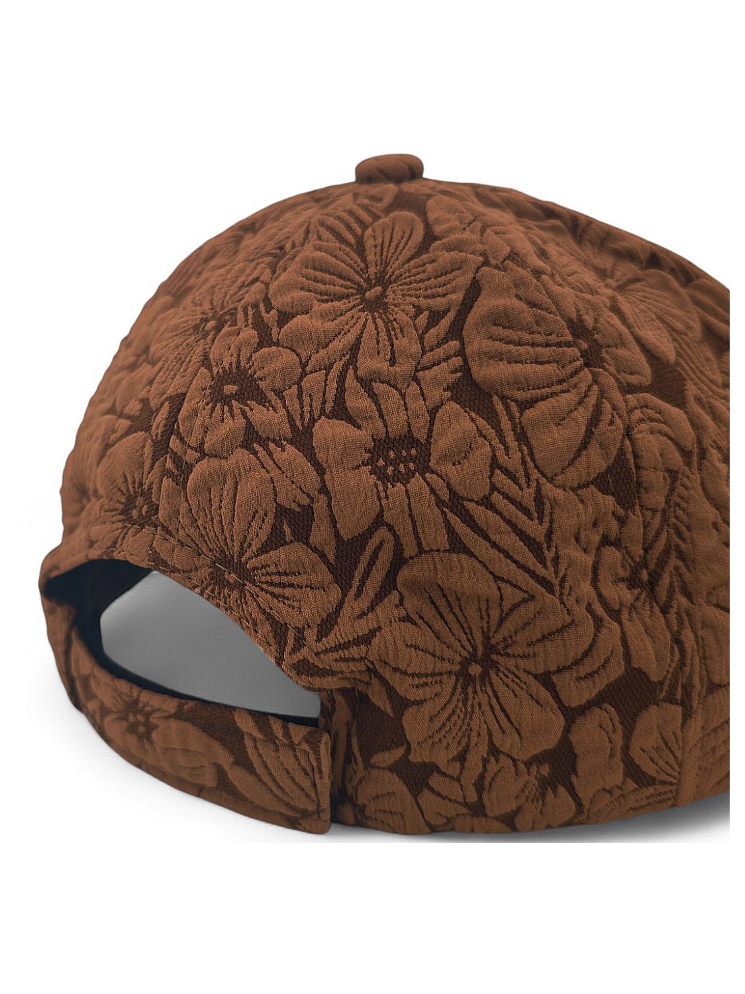 styleBREAKER Cap 'Basecap mit Blumen Muster Ton in Ton'‌‌‌‌ in Braun