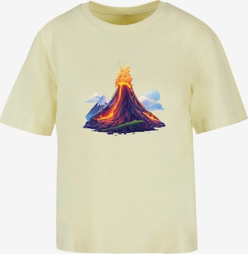 T-shirt 'Vulkanausbruch' F4NT4STIC en jaune : devant